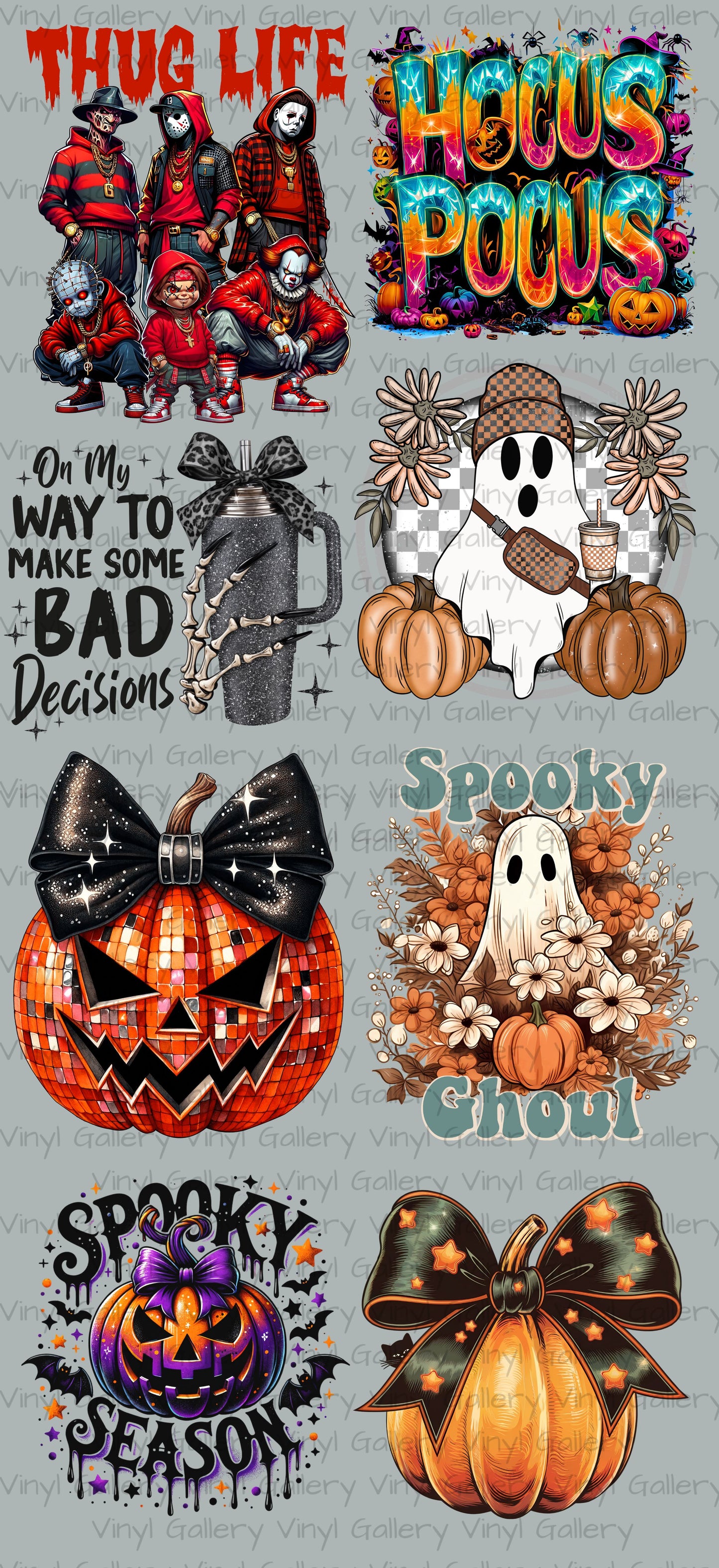 Premade 48inch Spooky Halloween DTF Gangsheet