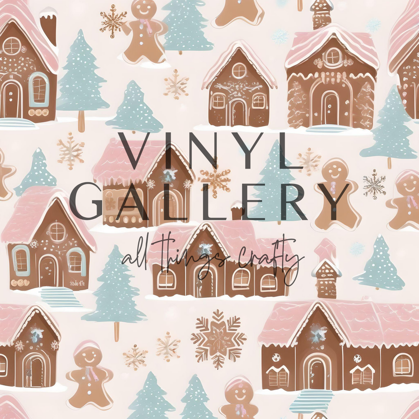 Pastel Gingerbread Houses 2 Pattern