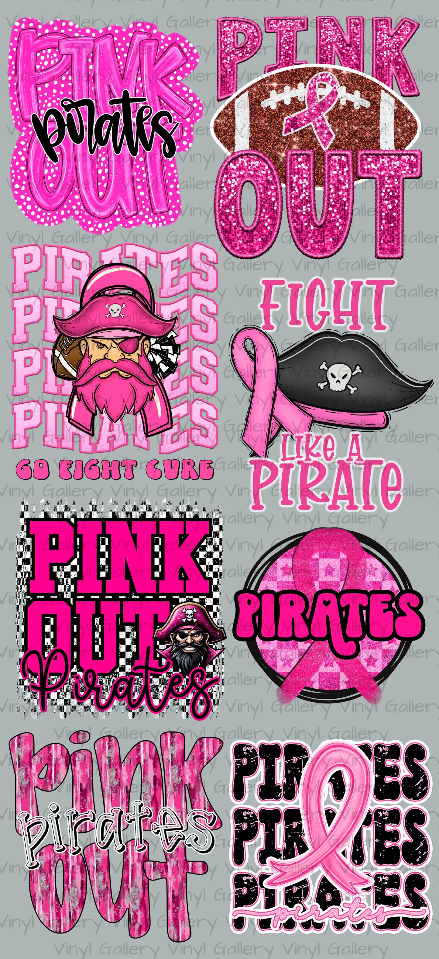 Premade 48inch PinkTober Pirates DTF Gangsheet
