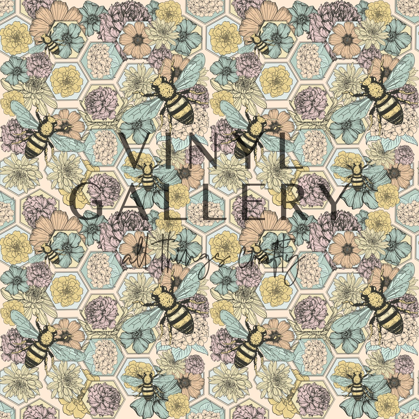 Bee Floral 2 Pattern
