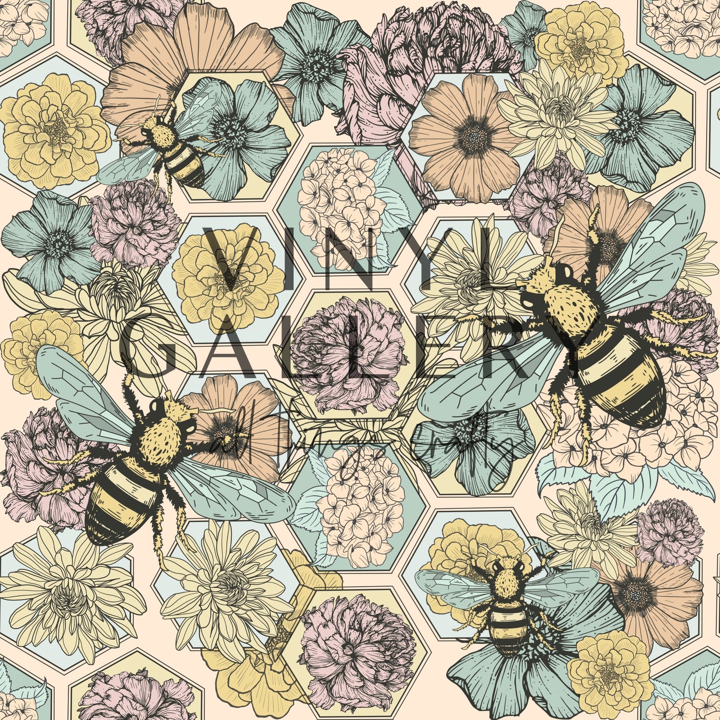 Bee Floral 2 Pattern