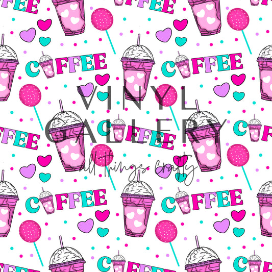 Coffee Hearts Pattern