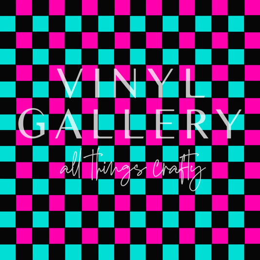 Checkered Pink & Blue Pattern