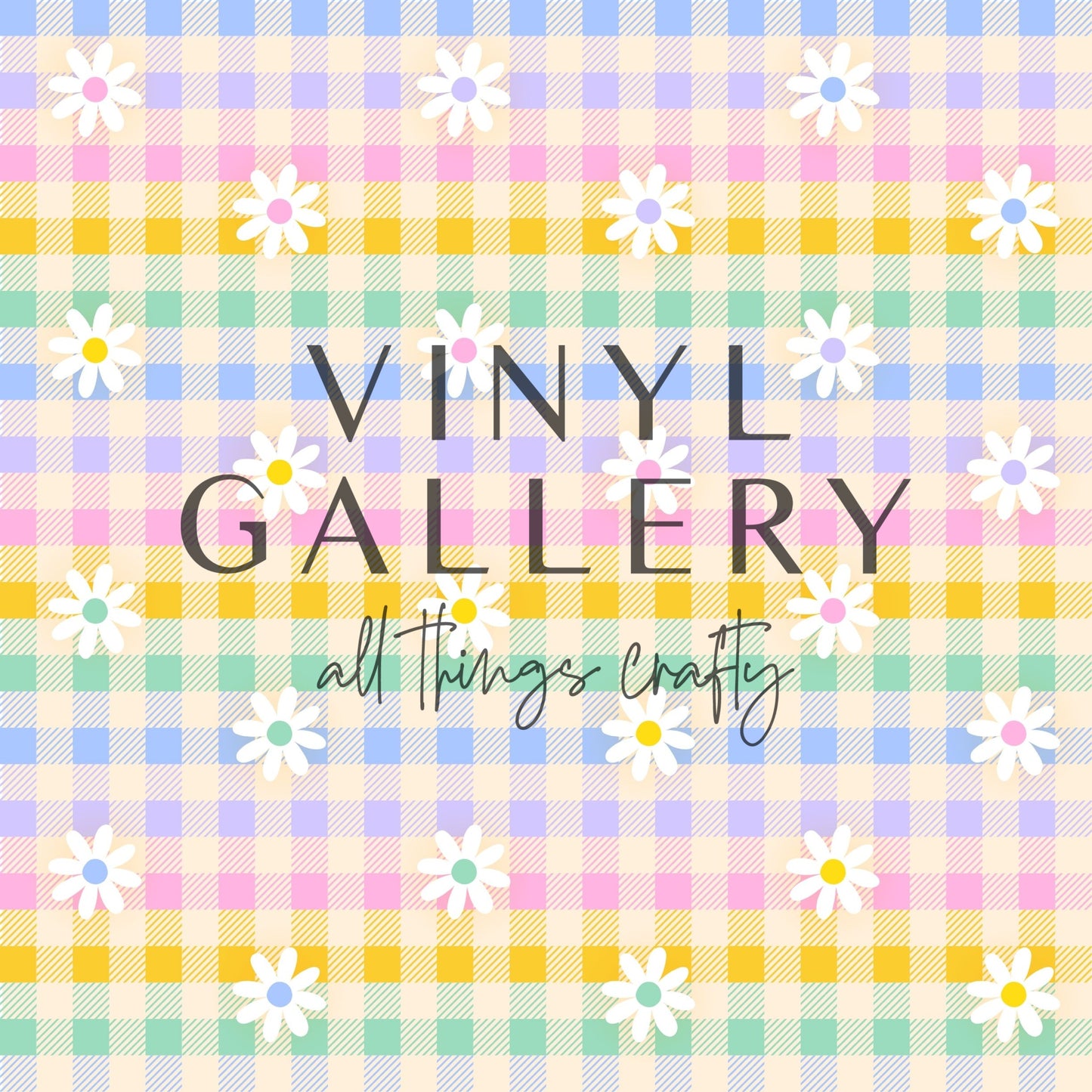Pastel Plaid Daisies Pattern