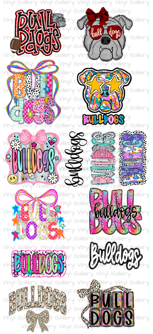 2025 Premade 48inch Bulldogs DTF YOUTH Gangsheet