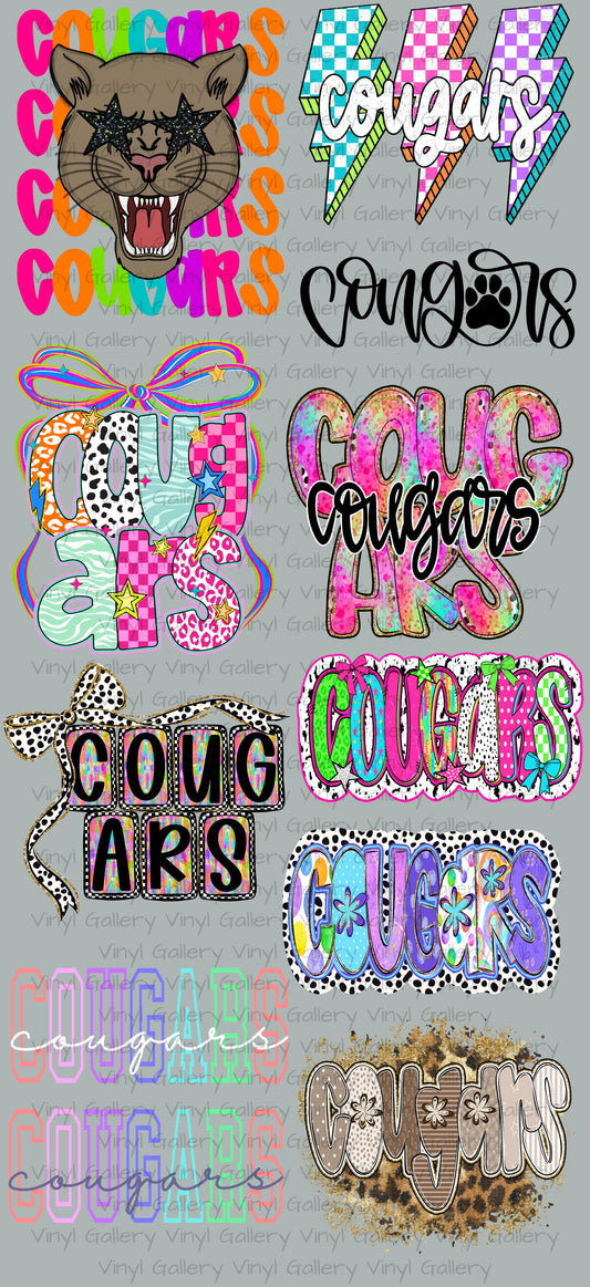 2025 Premade 48inch Cougars DTF Gangsheet