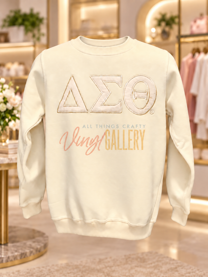 Cream Delta Sigma Theta Appliqué Sweatshirt